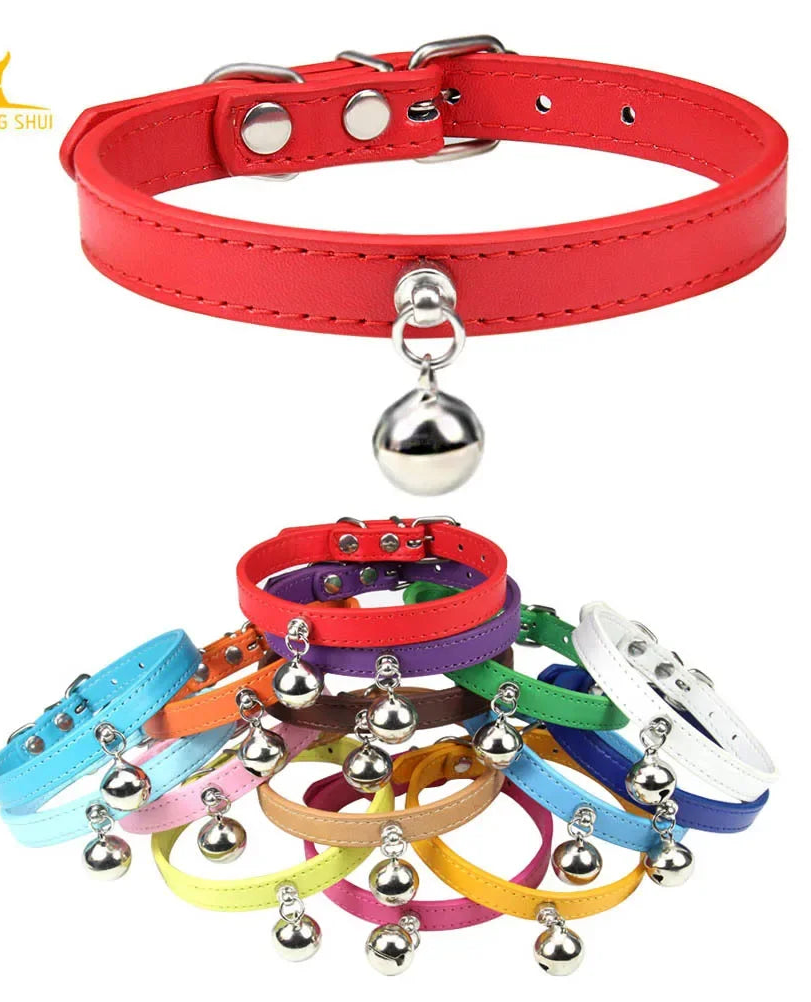 Colorful Adjustable Cat Collar With Bell
