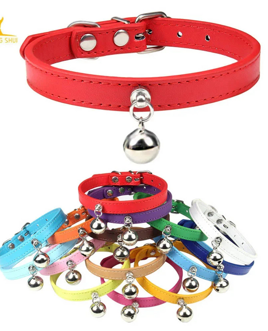 Colorful Adjustable Cat Collar With Bell