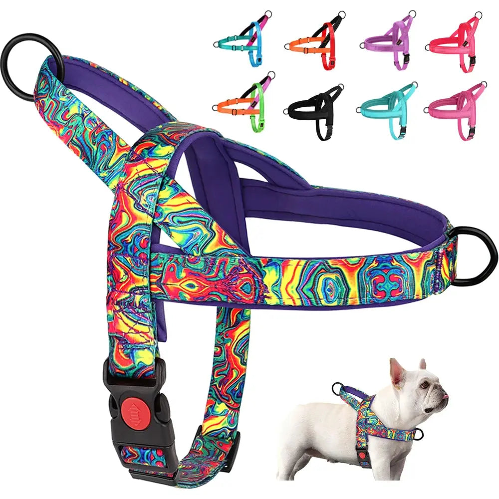 Nylon Dog Harness No Pull Dog Harnesses Vest Soft Padded Pet Walking Vests Harnesses Durable For Small Medium Large Dogs Pug Pet Gear Haven