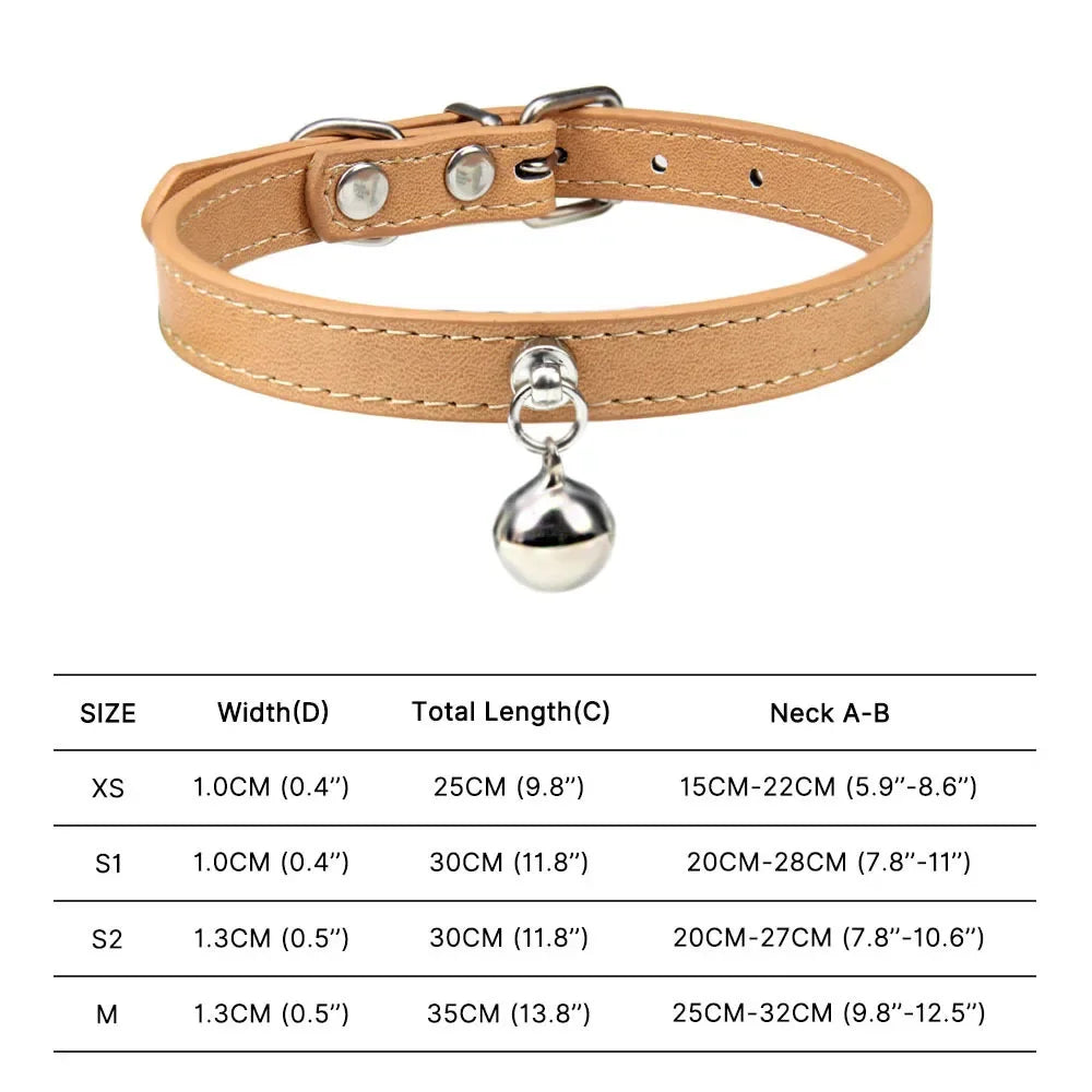 Colorful Adjustable Cat Collar With Bell