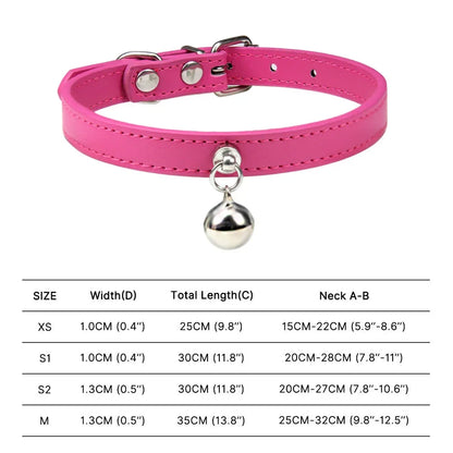 Colorful Adjustable Cat Collar With Bell