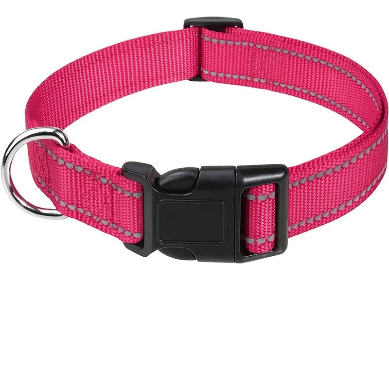 Reflective Adjustable Nylon Dog Collar