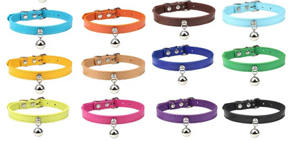 Colorful Adjustable Cat Collar With Bell