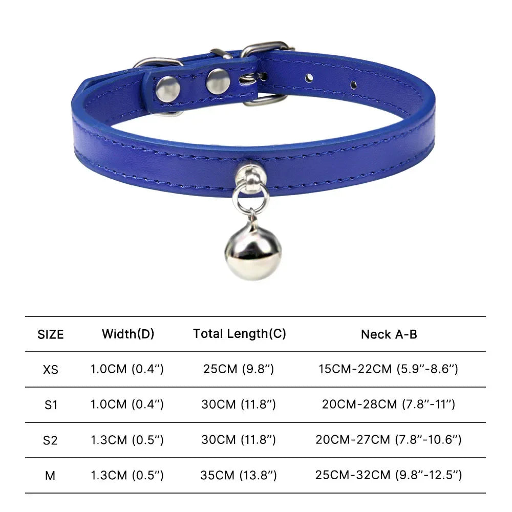 Colorful Adjustable Cat Collar With Bell