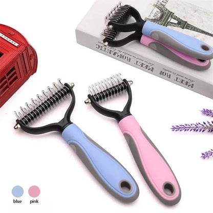 2-in-1 Pet De-shedding & De-matting Brush