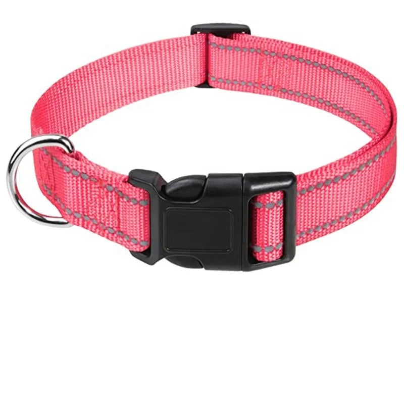 Reflective Adjustable Nylon Dog Collar