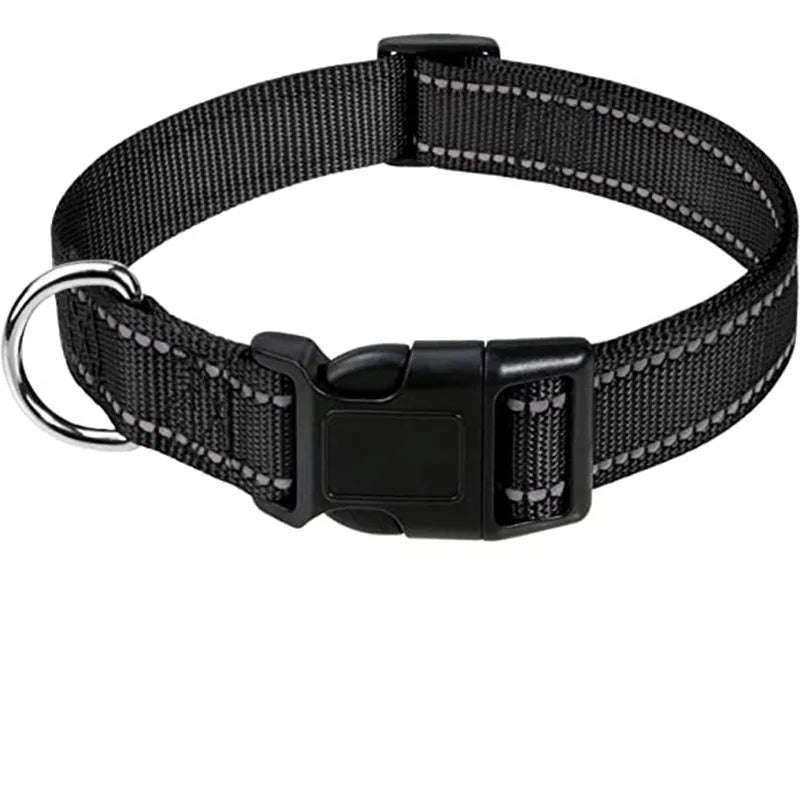 Reflective Adjustable Nylon Dog Collar