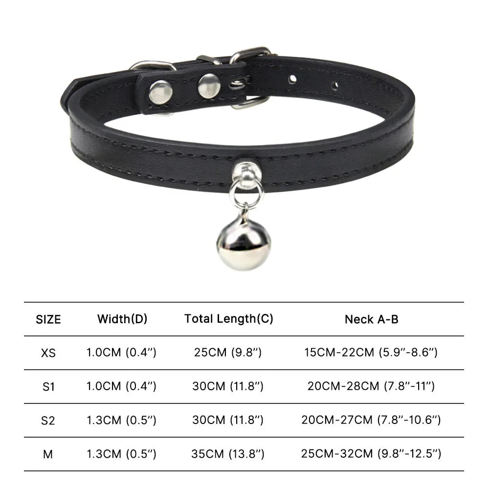 Colorful Adjustable Cat Collar With Bell