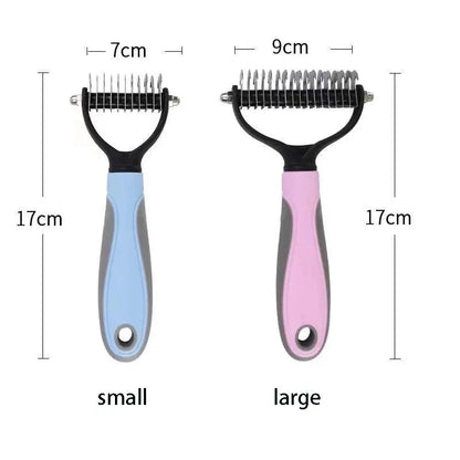 2-in-1 Pet De-shedding & De-matting Brush