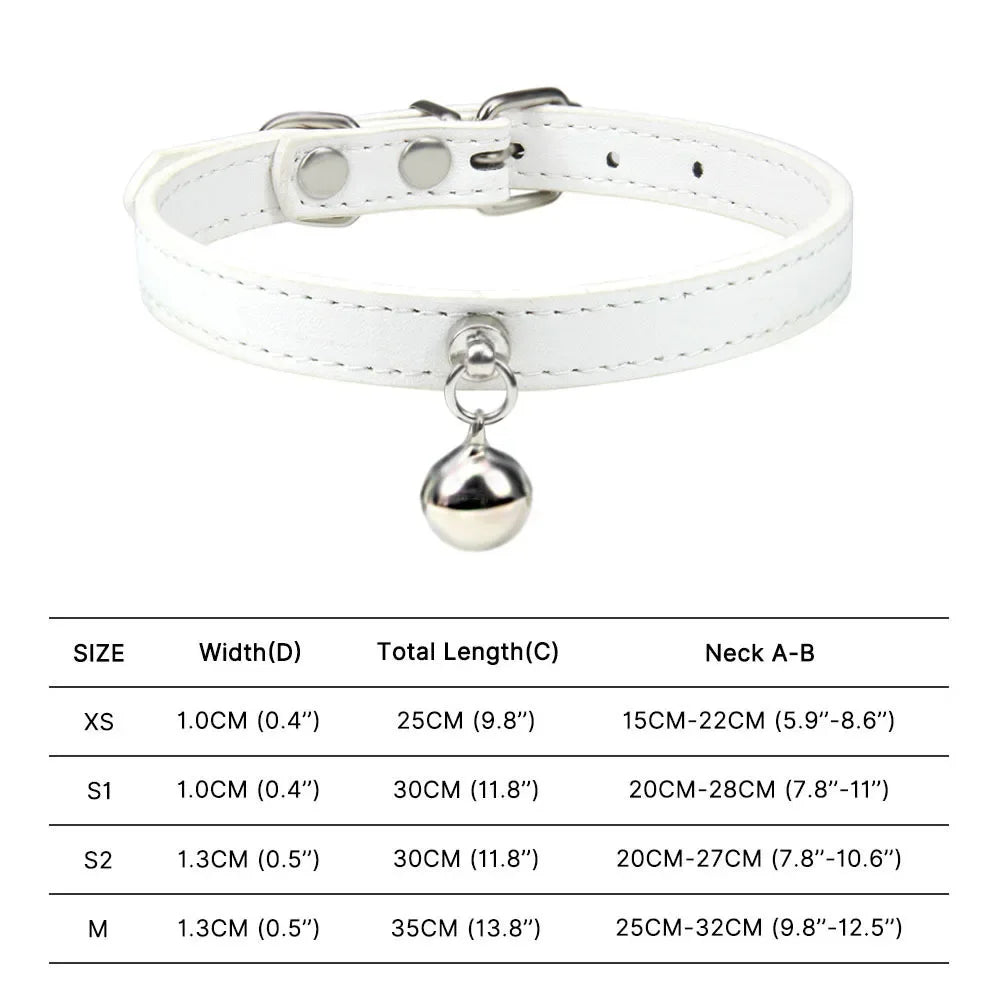Colorful Adjustable Cat Collar With Bell