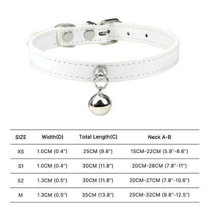Colorful Adjustable Cat Collar With Bell