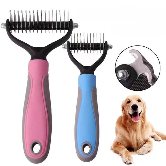 2-in-1 Pet De-shedding & De-matting Brush