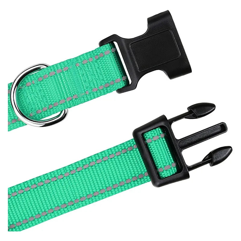 Reflective Adjustable Nylon Dog Collar