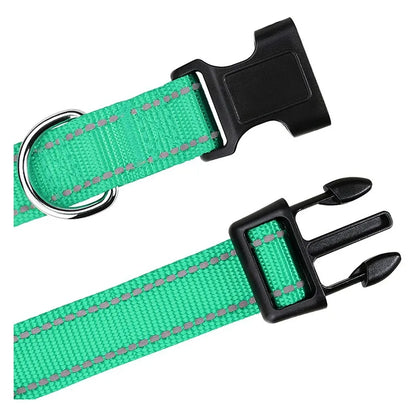 Reflective Adjustable Nylon Dog Collar