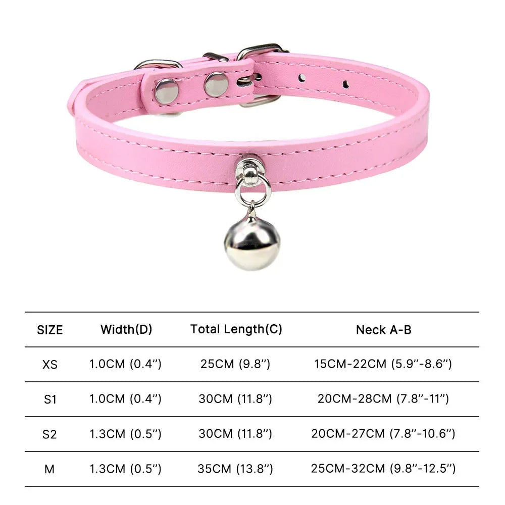 Colorful Adjustable Cat Collar With Bell