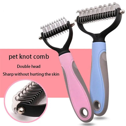 2-in-1 Pet De-shedding & De-matting Brush