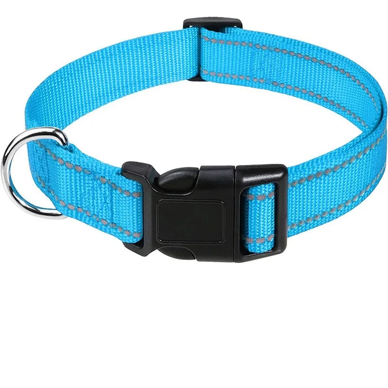 Reflective Adjustable Nylon Dog Collar