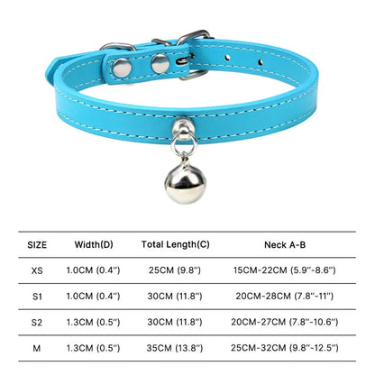 Colorful Adjustable Cat Collar With Bell
